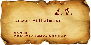 Latzer Vilhelmina névjegykártya